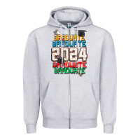 Heather Grey graduate 2024 Zipper Hoodie - CowGirlArtShop