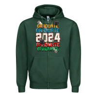 Sports Green graduate 2024 Zipper Hoodie - CowGirlArtShop