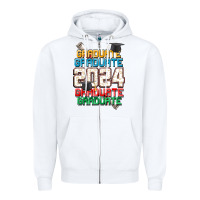 White graduate 2024 Zipper Hoodie - CowGirlArtShop