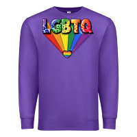 Purple lgbtq pride Premium Sweatshirt - FaDigitalArtStudio