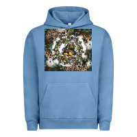 Pigment Pebble Blue natures circle of life Urban Hoodie - CowhideDigitalArt