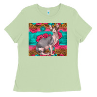 Matcha Pink Glitter And Roses Sphynx Cat Ladies Tee - LillyAllenDesigns