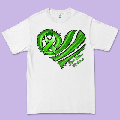 Mental Health Awareness Heart Premium Tee Designed By Jasminsmagicworld