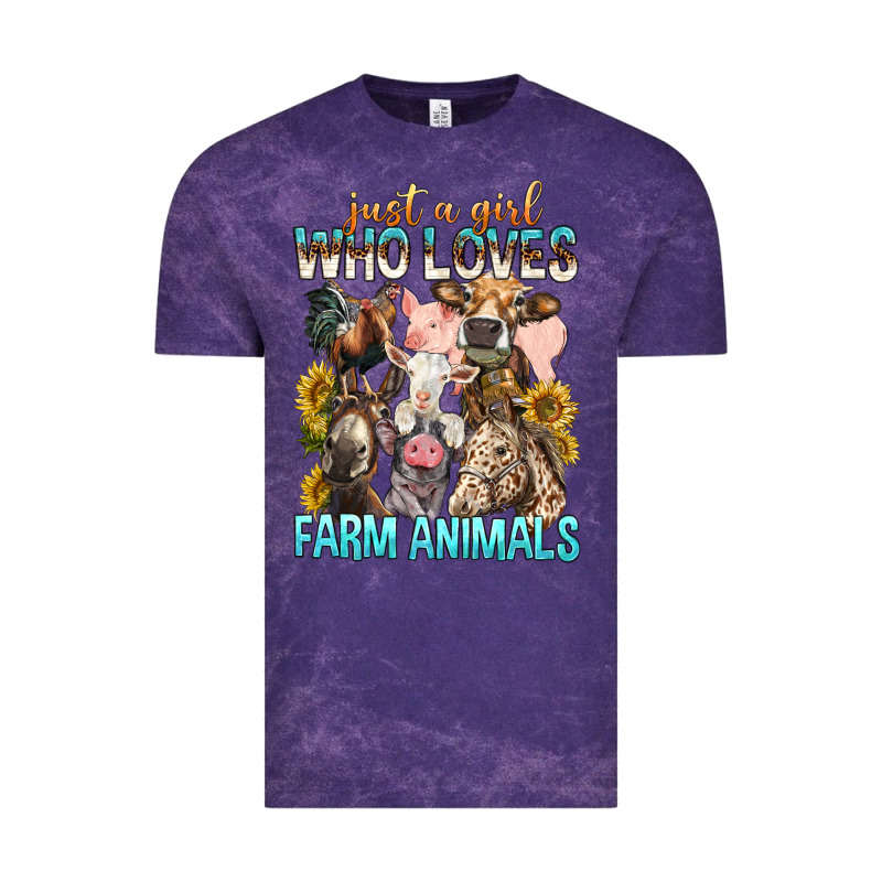 Just A Girl Who Loves Farm Animals Vintage Tee by BundleAndBundleShop | Teevron