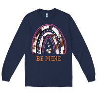 Navy Valentines Day Rainbow, Valentines Day Rainbow Cowhide, Long Sleeve Tee - Bettercallsaul