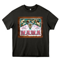 Asphalt western bull skull mama mousepad Heavy Core Tee - BarkalooDesign