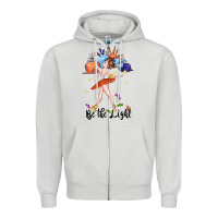 Dove Grey be the light Zipper Hoodie - CowGirlArtShop