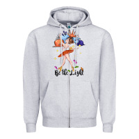 Heather Grey be the light Zipper Hoodie - CowGirlArtShop