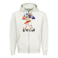 Oatmeal Heather be the light Zipper Hoodie - CowGirlArtShop
