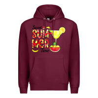 Burgundy sweet summer time fruits Premium Hoodie - CowCowDesign