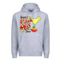 Heather Grey sweet summer time fruits Premium Hoodie - CowCowDesign
