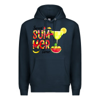 Navy sweet summer time fruits Premium Hoodie - CowCowDesign