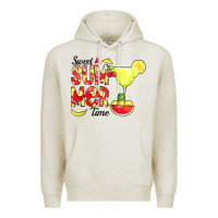 Oatmeal Heather sweet summer time fruits Premium Hoodie - CowCowDesign