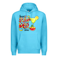 Ocean Blue sweet summer time fruits Premium Hoodie - CowCowDesign