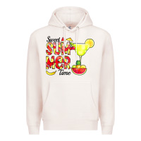 Pale Pink sweet summer time fruits Premium Hoodie - CowCowDesign
