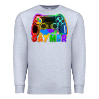 Heather Grey Gaymer Premium Sweatshirt - FaDigitalArtStudio