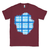 Burgundy Winter Tartan Patch Classic Tee - BundleAndBundleShop