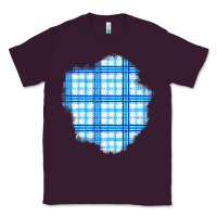 Plum Winter Tartan Patch Classic Tee - BundleAndBundleShop