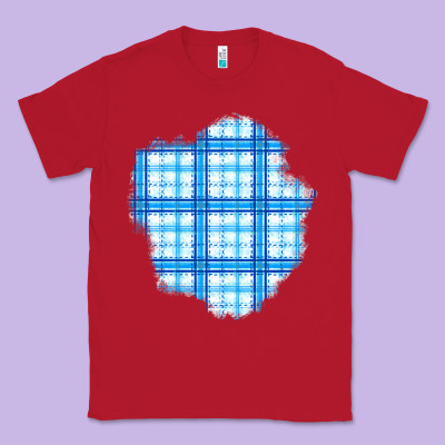 Winter Tartan Patch Classic Tee Designed By Bundleandbundleshop