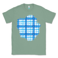 Sage Winter Tartan Patch Classic Tee - BundleAndBundleShop