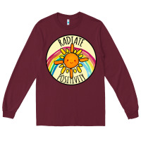 Burgundy Radiate Positivity Long Sleeve Tee - Bettercallsaul