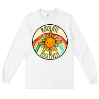 White Radiate Positivity Long Sleeve Tee - Bettercallsaul