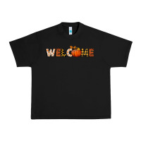 Black welcome pumpkin Urban Heavy Tee - BundleAndBundleShop