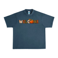 Midnight Navy welcome pumpkin Urban Heavy Tee - BundleAndBundleShop