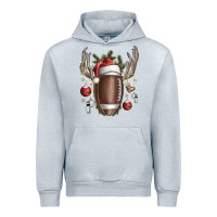 Heather Grey christmas football Urban Hoodie - SublimationCraftShop