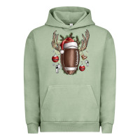Pigment Oil Green christmas football Urban Hoodie - SublimationCraftShop