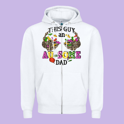 This Guy An Au Some Dad Zipper Hoodie Designed By Cowgirlartshop