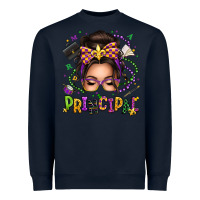 Navy mardi gras principal caucasian messy bun Heavyweight Sweatshirt - texasbilliewilder