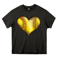Asphalt softball heart Heavy Core Tee - LillyAllenDesigns