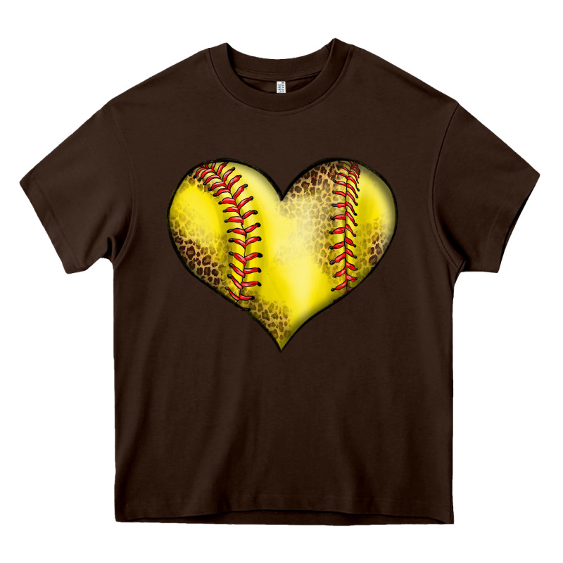 Softball Heart Heavy Core Tee by LillyAllenDesigns | Teevron