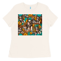 Bone Western Pigs Ladies Tee - LillyAllenDesigns