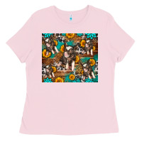 Bubblegum Pink Western Pigs Ladies Tee - LillyAllenDesigns