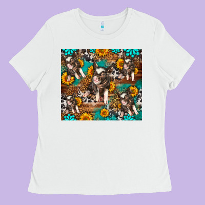 Western Pigs Ladies Tee Designed By Lillyallendesigns