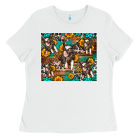 White Western Pigs Ladies Tee - LillyAllenDesigns