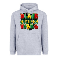 Heather Grey black history vibes Heavyweight Hoodie - FaDigitalArtStudio