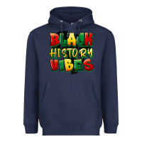 Navy black history vibes Heavyweight Hoodie - FaDigitalArtStudio