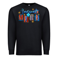 Black American mini 4th of july Premium Sweatshirt - FaDigitalArtStudio