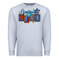 Heather Grey American mini 4th of july Premium Sweatshirt - FaDigitalArtStudio