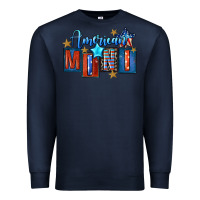 Navy American mini 4th of july Premium Sweatshirt - FaDigitalArtStudio