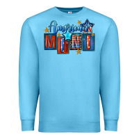 Ocean Blue American mini 4th of july Premium Sweatshirt - FaDigitalArtStudio