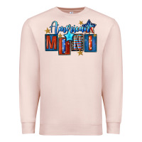 Pale Pink American mini 4th of july Premium Sweatshirt - FaDigitalArtStudio