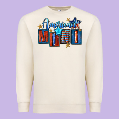 American Mini 4th Of July Premium Sweatshirt Designed By Fadigitalartstudio