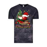 Cloud Black Teacher With Christmas Tree Vintage Tee - BundleAndBundleShop