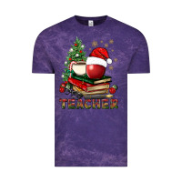 Cloud Purple Teacher With Christmas Tree Vintage Tee - BundleAndBundleShop