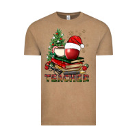 Vintage Coffee Teacher With Christmas Tree Vintage Tee - BundleAndBundleShop