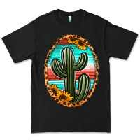 Black serape and sunflower cactus Premium Tee - Jasminsmagicworld
